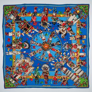Kachinas silk twill scarf