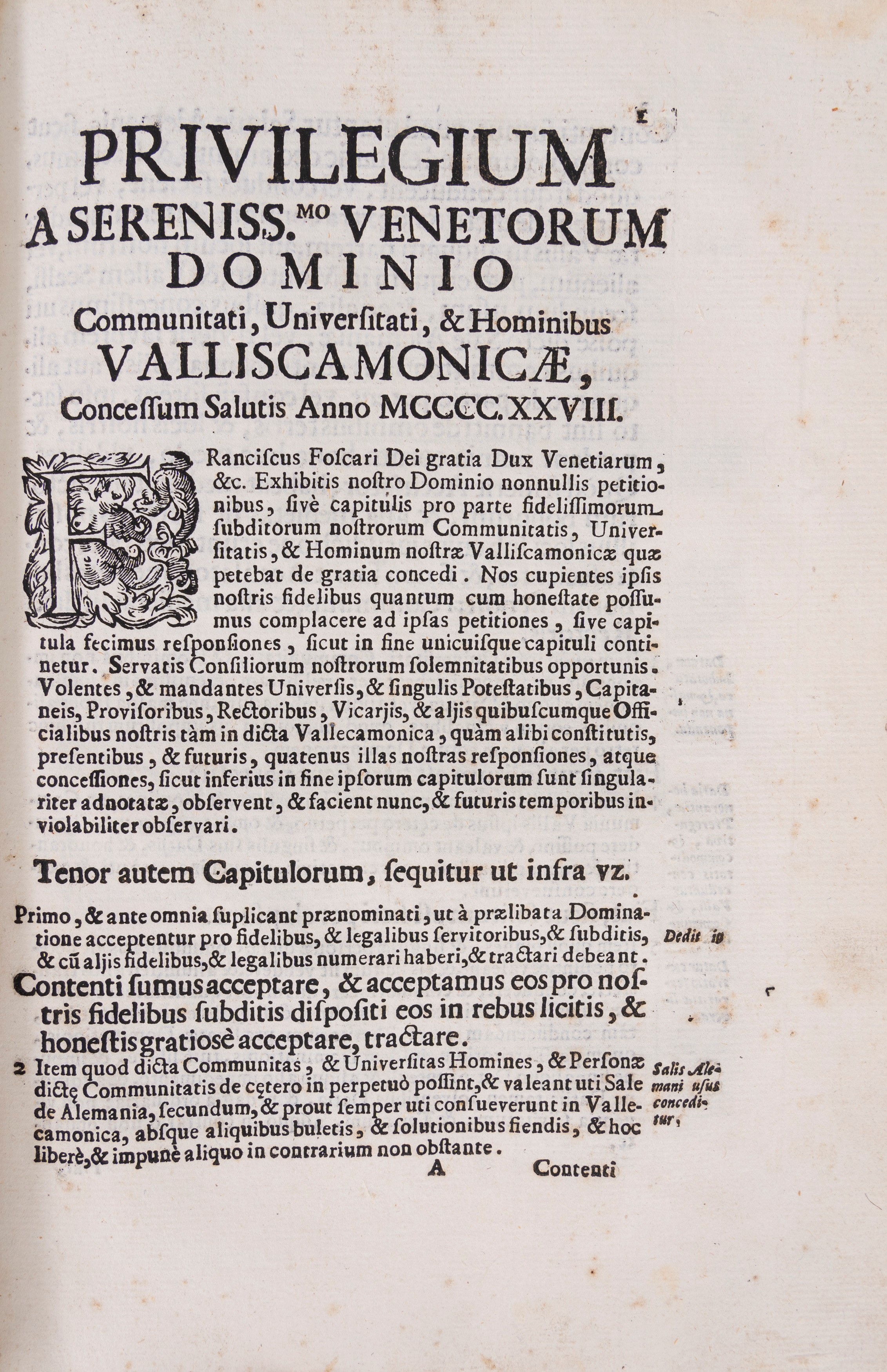 Veronica Fontana - Statuta Vallis Camonicae nuper ex deliberatione consilii, 1624