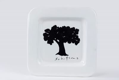 Albero - Piatto in ceramica smaltata policromatica, edizione 35/250