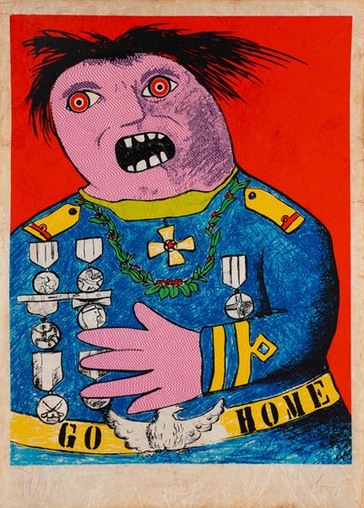 Go home, serigrafia a colori su carta Japon, es. 29/90