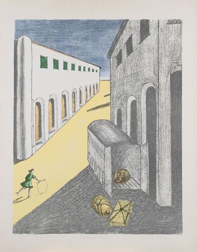 Lo Sgombero, litografia a colori