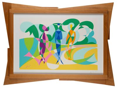 Figure e paesaggio nella luce, serigrafia a colori, es. P.A. 6/7