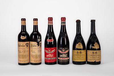 Selezione Piemonte (6 bottiglie di Barbaresco e Barolo DOCG) – 1958/1965