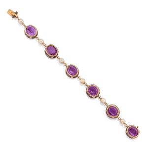 Bracciale con pietre blu-viola