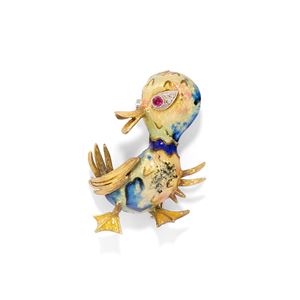 Duck brooch