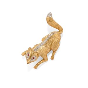 Fox brooch 