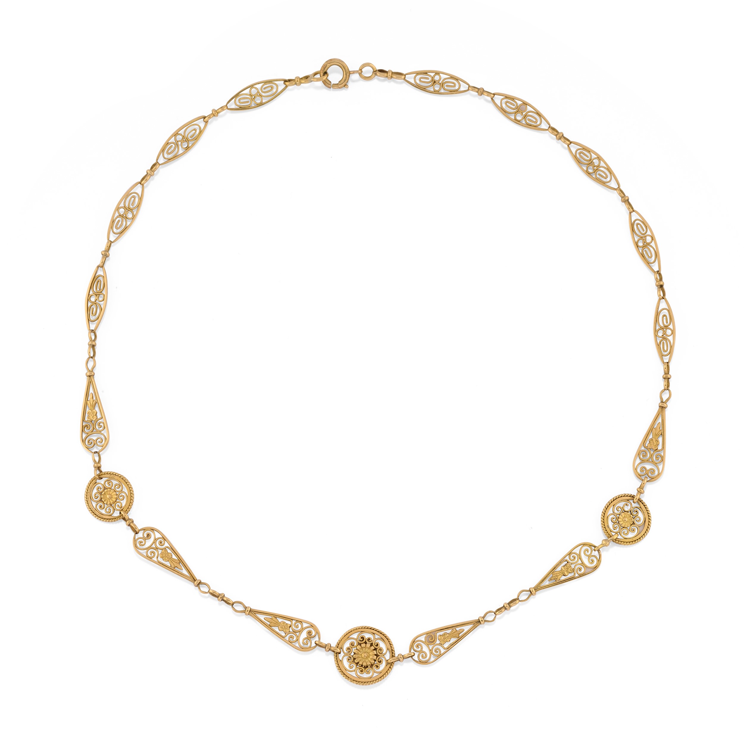 Collana e anello con perle