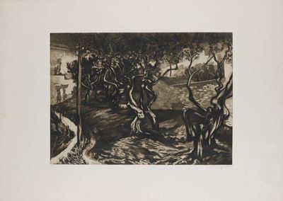 Paesaggi con alberi, acquaforte acquatinta, es. 59/140
