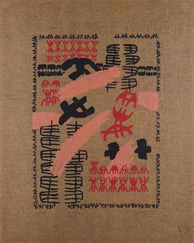 Superficie, serigrafia a colori su carta catramata, 1969/'71
