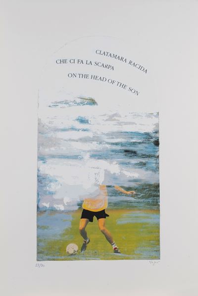 Calciatore, litografia a colori, es. 17/70