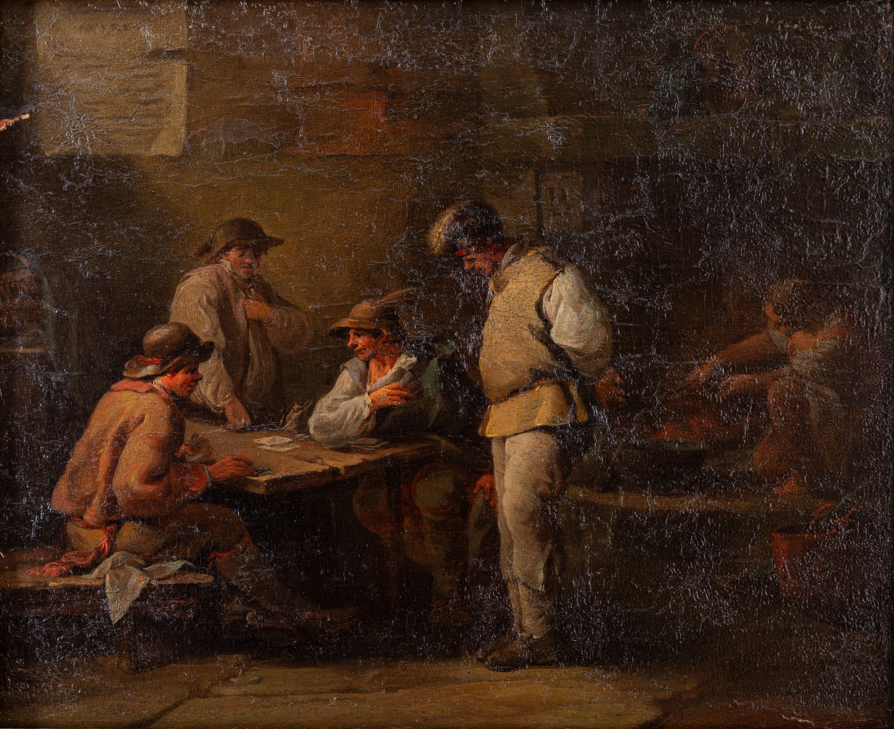 Scuola Emiliana, Secolo XVIII - Autore non identificato, Due scene di interno, coppia olio su tav...