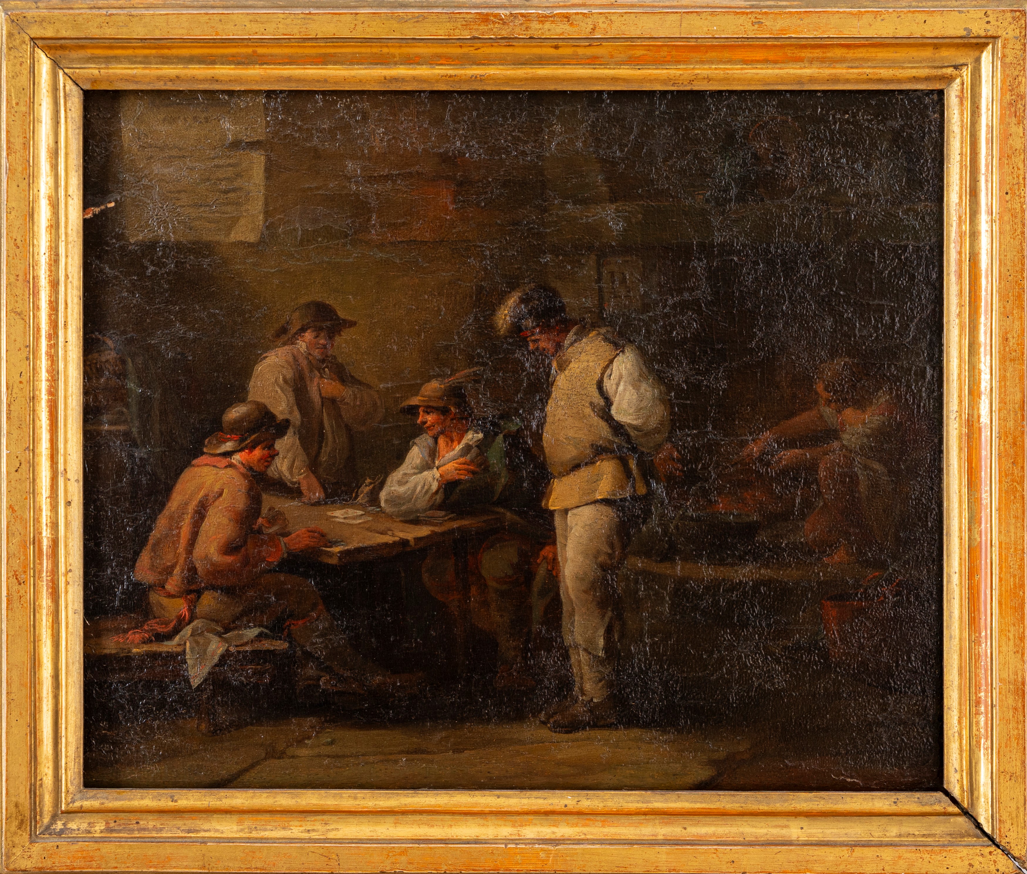 Scuola Emiliana, Secolo XVIII - Autore non identificato, Due scene di interno, coppia olio su tav...