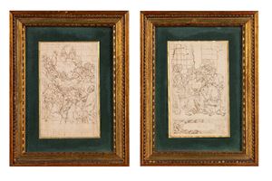 Studi per Trinità con Santi e per Ecce Homo