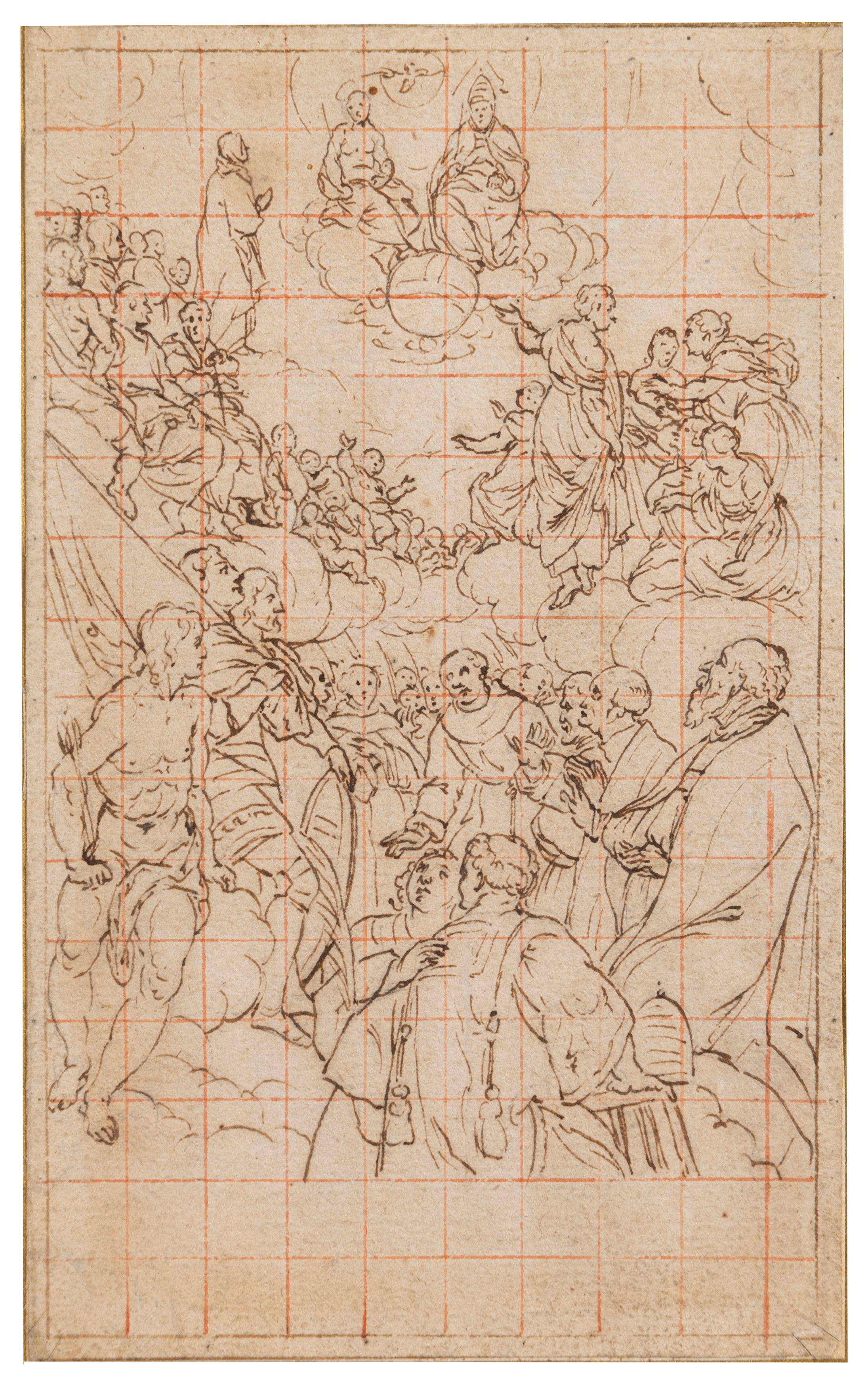 Scuola Dell'italia Centrale, Secolo XVIII - Autore non identificato, Studi per Trinità con Santi ...