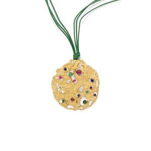 Pendant with colored stones