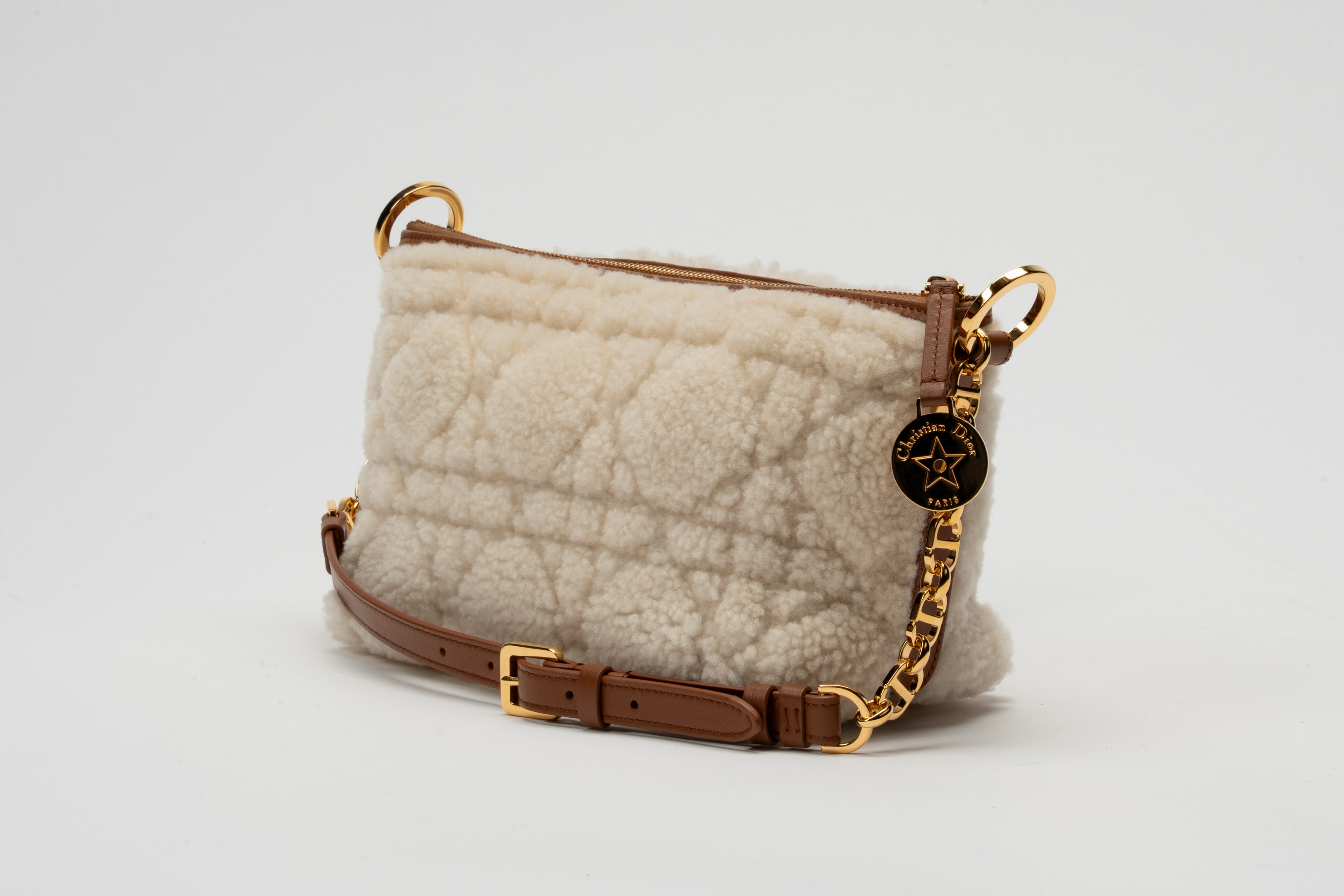 Christian Dior - Borsa hobo Diorstar in montone e pelle