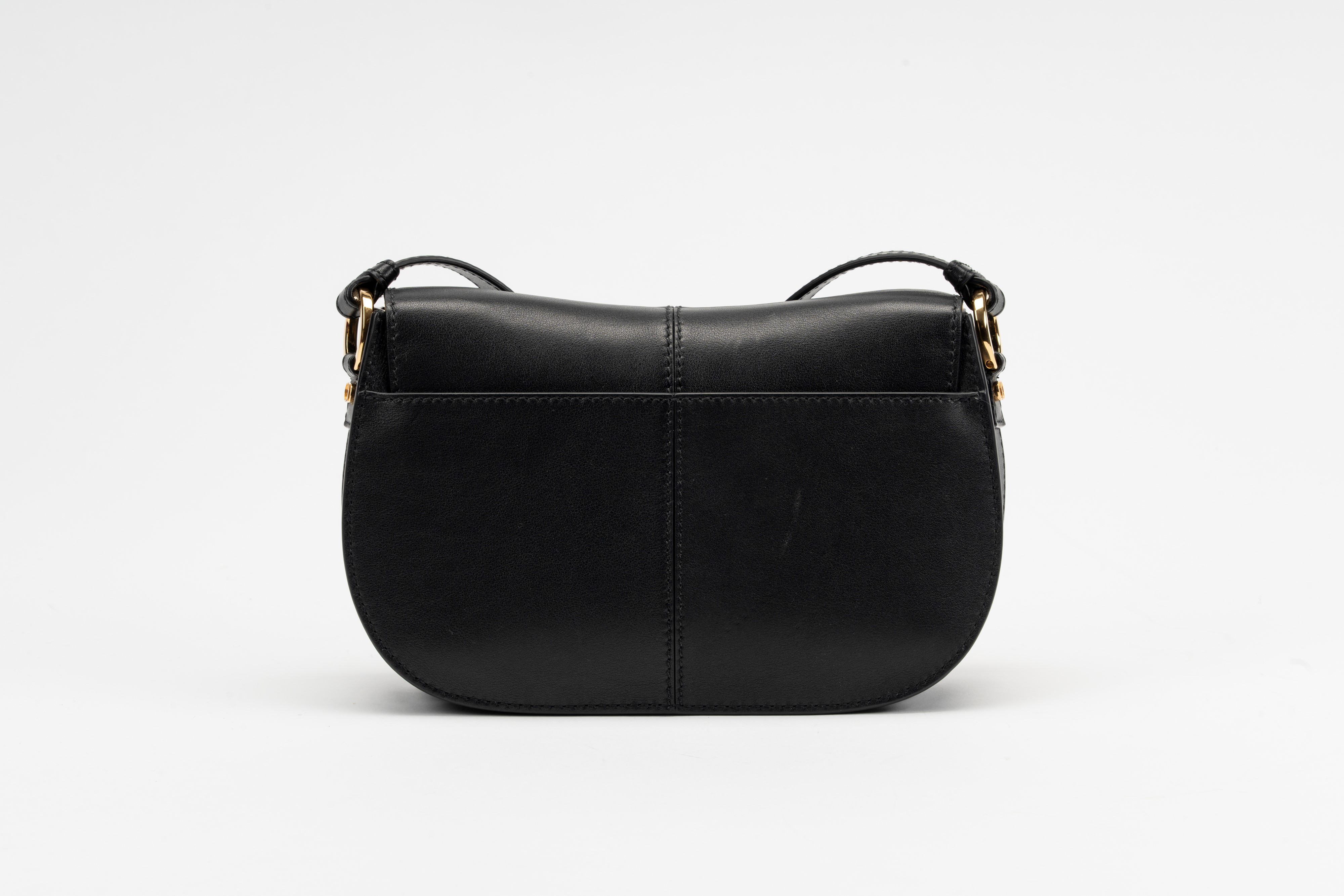 Christian Dior - Borsa in pelle nera con tracolla regolabile
