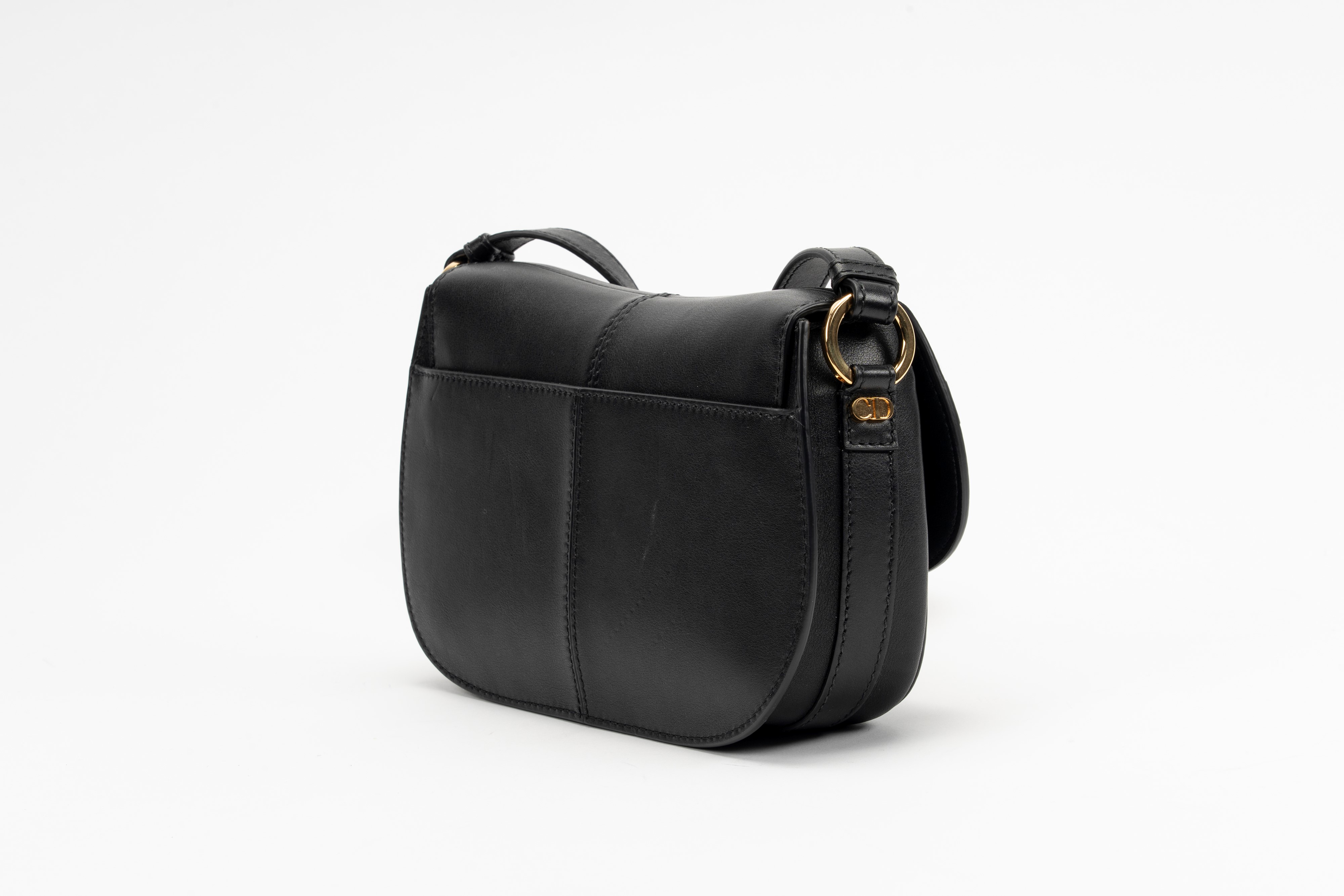 Christian Dior - Borsa in pelle nera con tracolla regolabile
