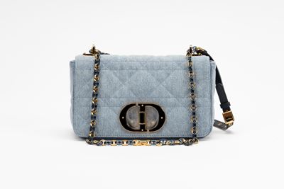 Borsa Caro in denim Marcocannage blu