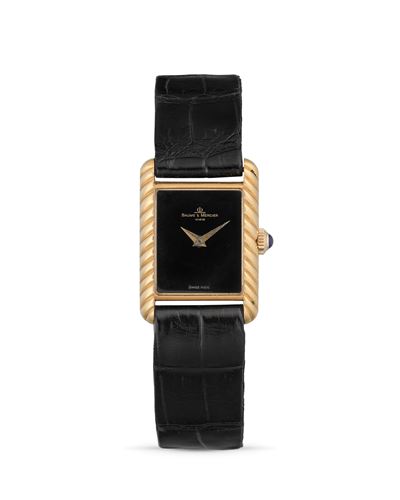 Tank 38307 quadrante in onice, cassa in oro 18k
