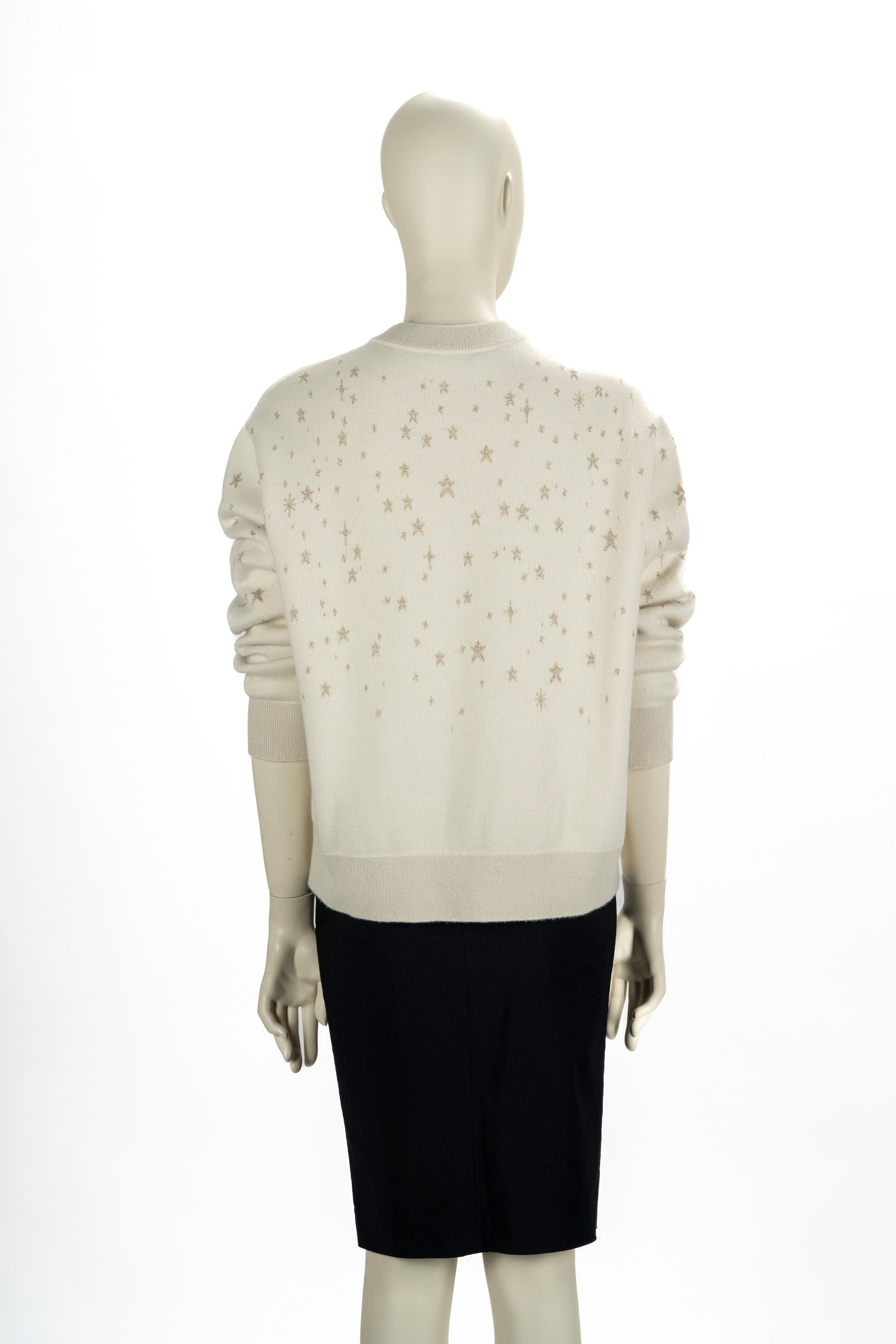 Christian Dior - Felpa in misto cachemire con decorazioni dorate