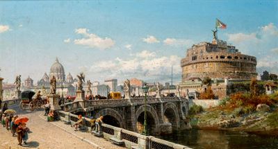 Veduta di Castel Sant'angelo a Roma
