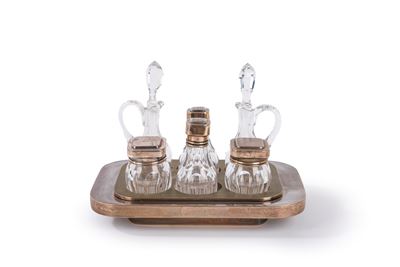 Cruet, set in argento e cristallo