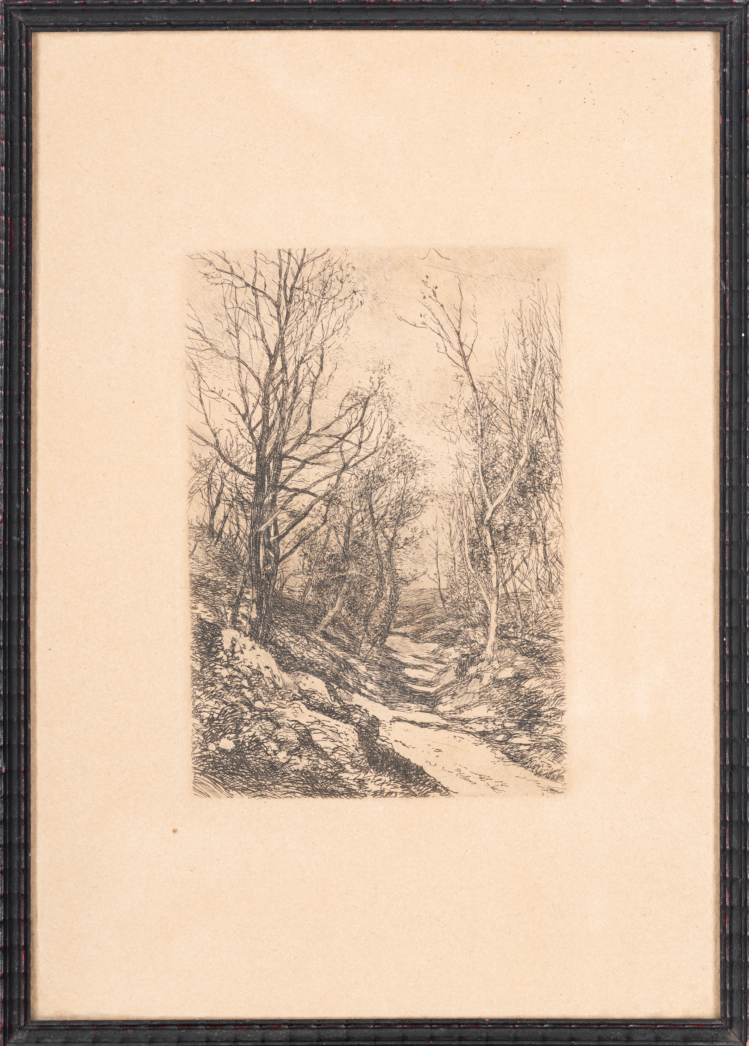 Filiberto Petiti - Sentiero nel bosco, acquaforte