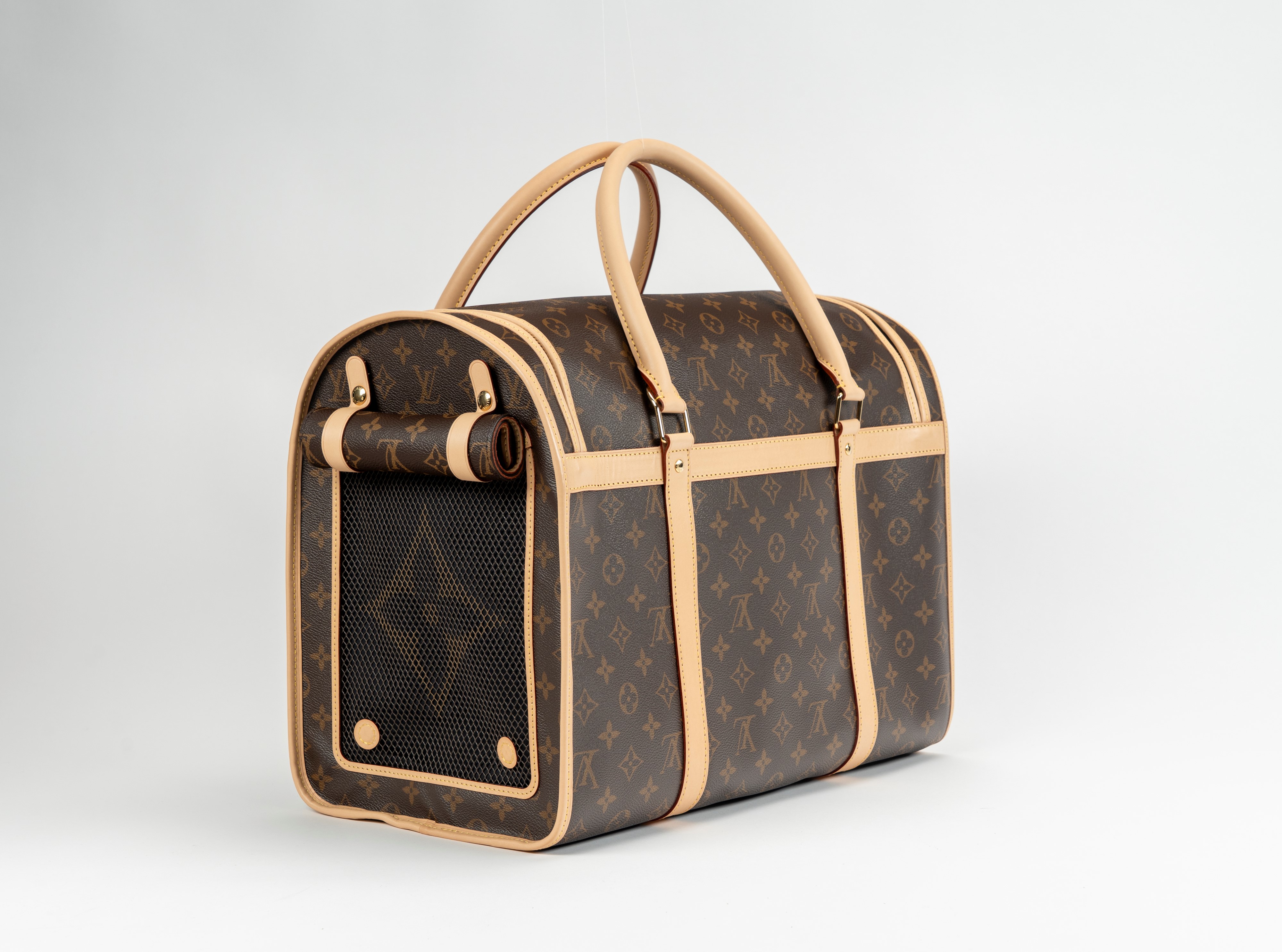 Louis Vuitton - Trasportino per cani, in tela monogram con tracolla regolabile
