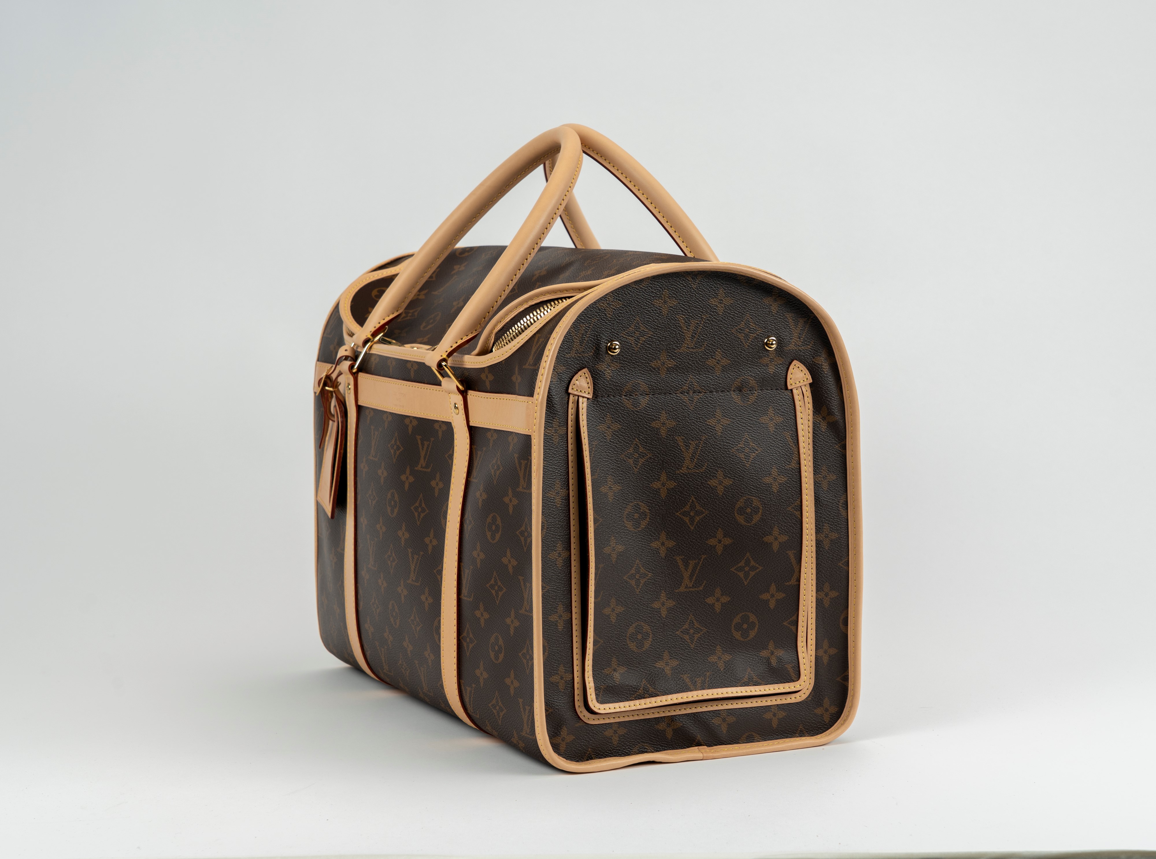 Louis Vuitton - Trasportino per cani, in tela monogram con tracolla regolabile