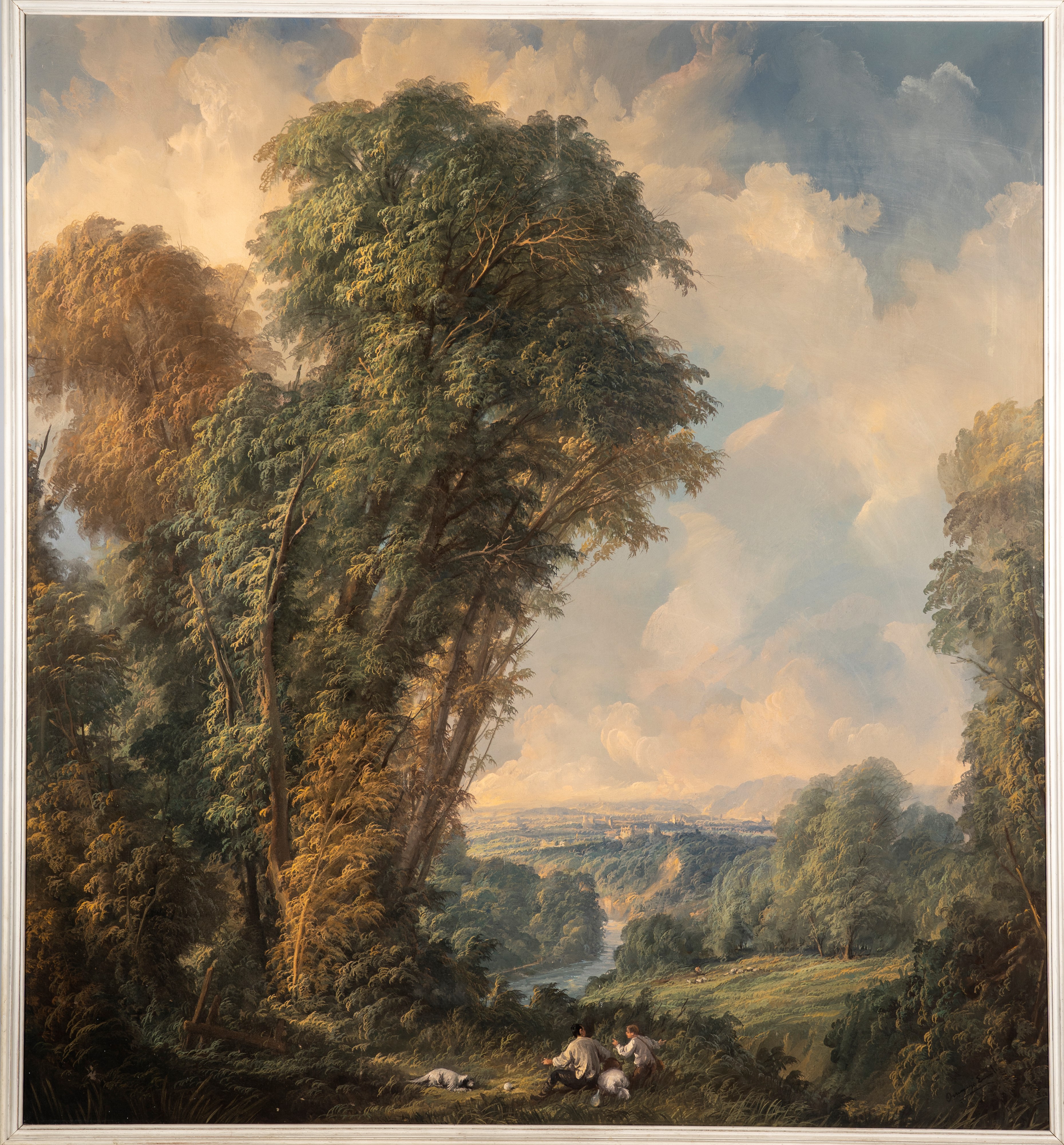 Emilio Orsenigo - Paesaggio Fluviale con Figure