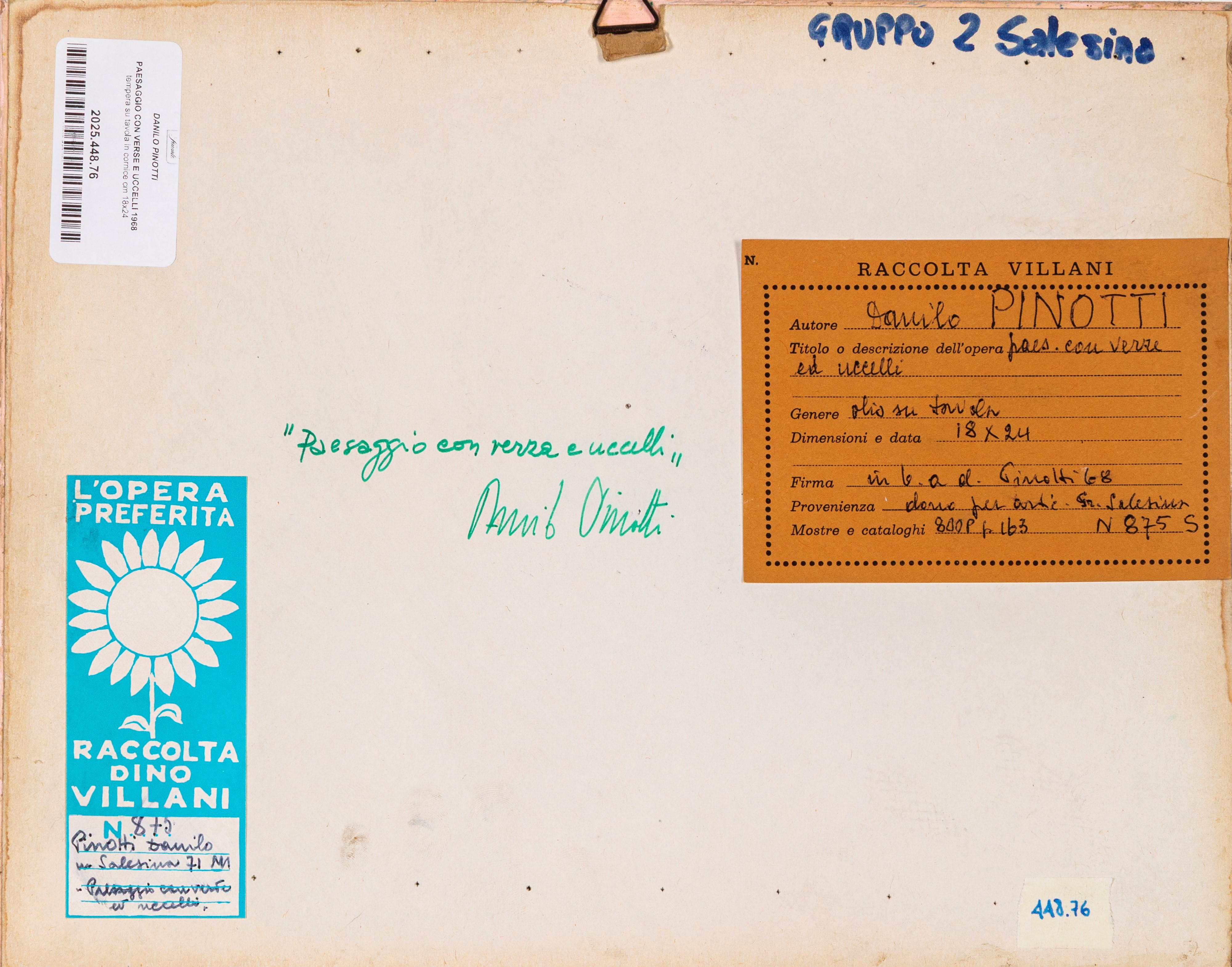 Paesaggio con verse e uccelli