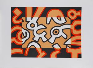 Untitled (red-black-beige)