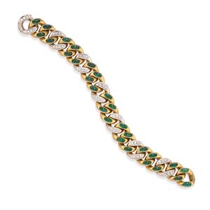 Bracelet with emeralds