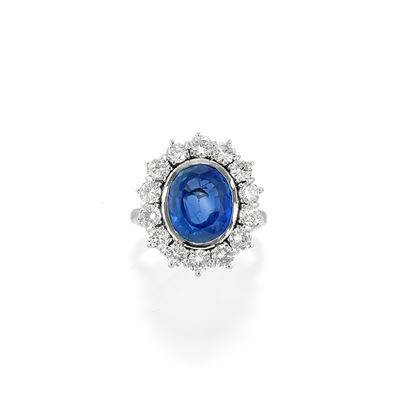 Anello con Zaffiro Ceylon