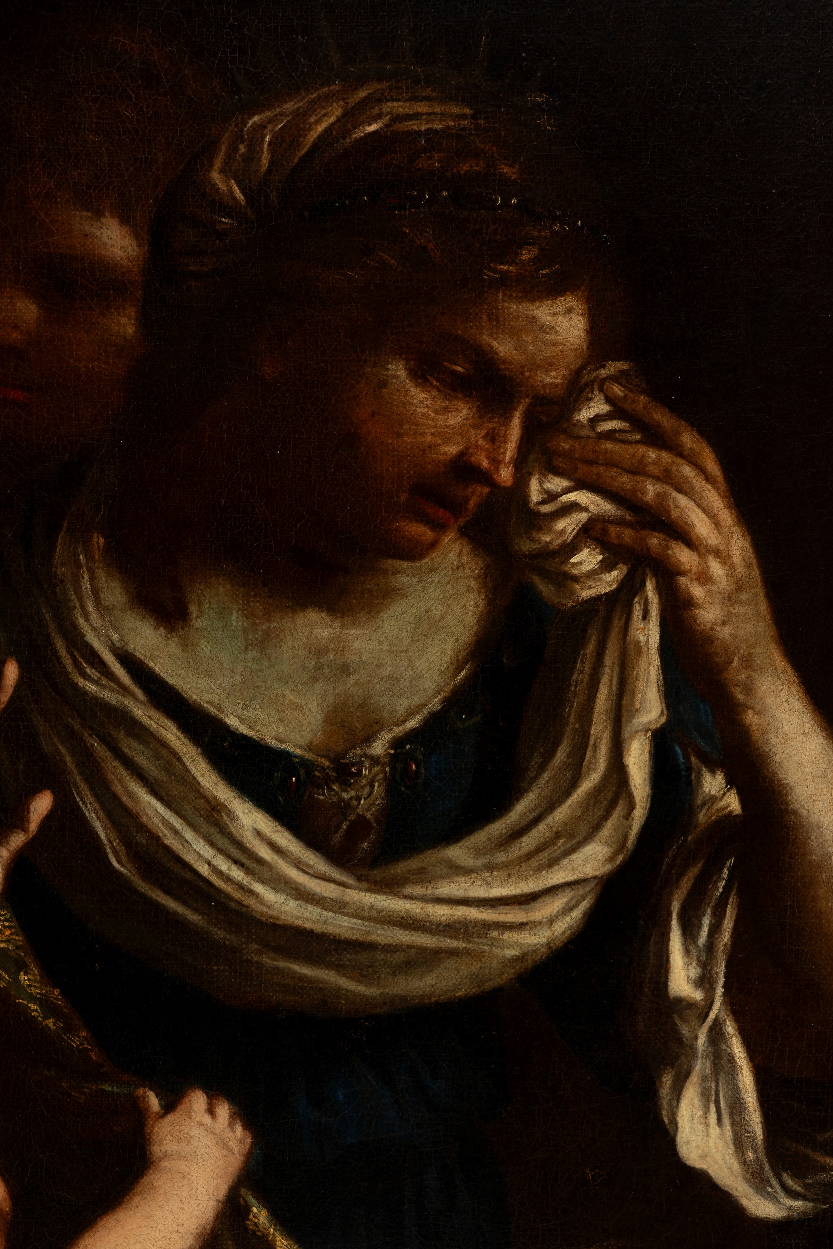 Giovanni Battista Bolognini - Giulia che riceve la veste insanguinata di Pompeo, olio su tela