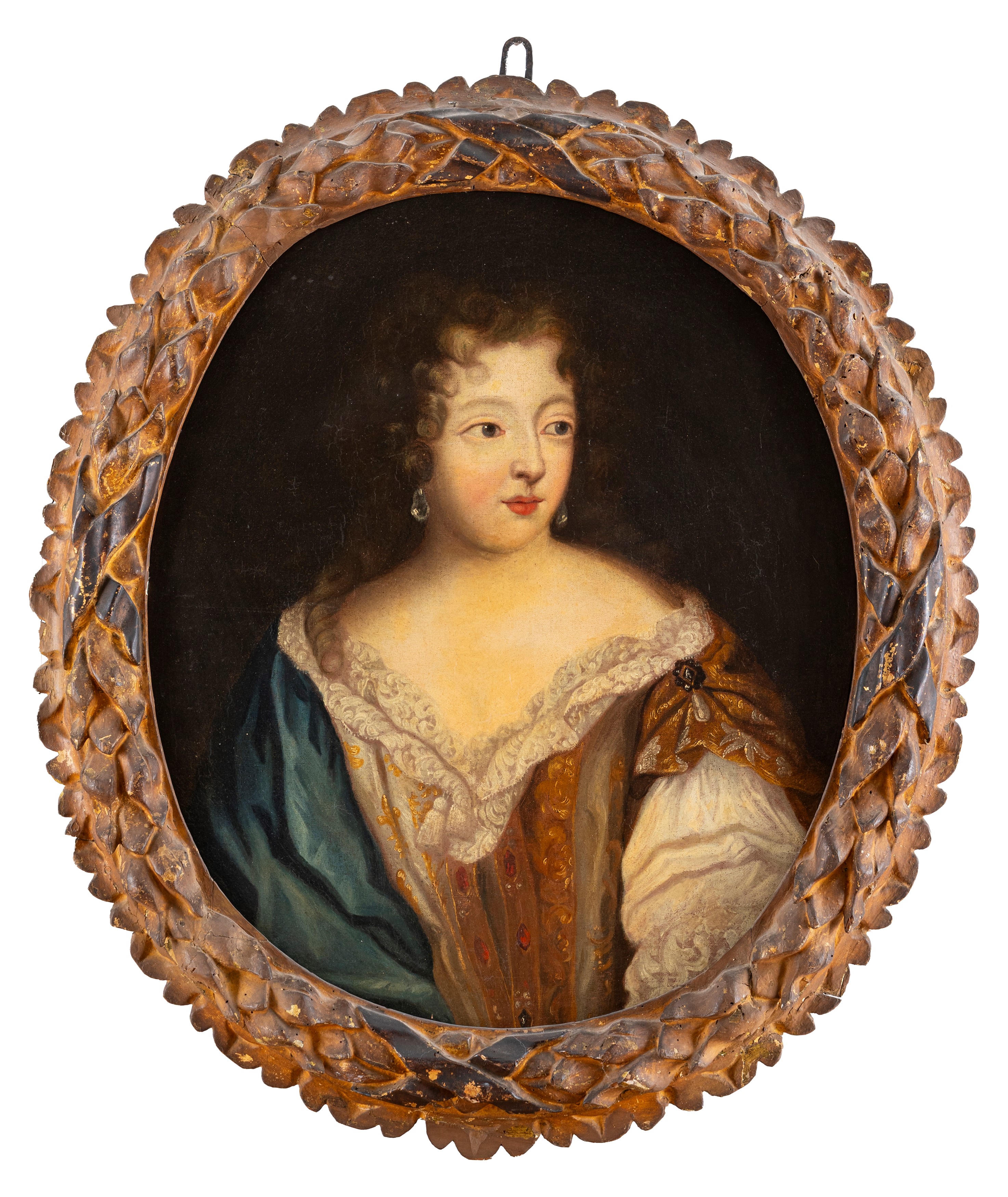 Scuola Italiana, Fine Secolo XVII - Inizi Secolo XVIII - Due ritratti di dame, coppia di oli su t...