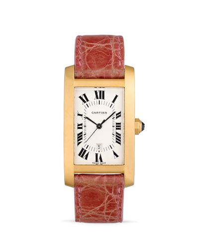 Tank Americaine, Orologio in oro 18k con movimento automatico