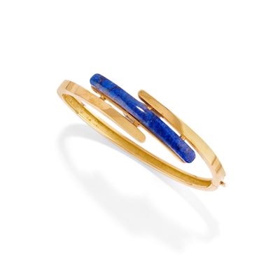 Bracciale, oro giallo 18k con lapislazzuli