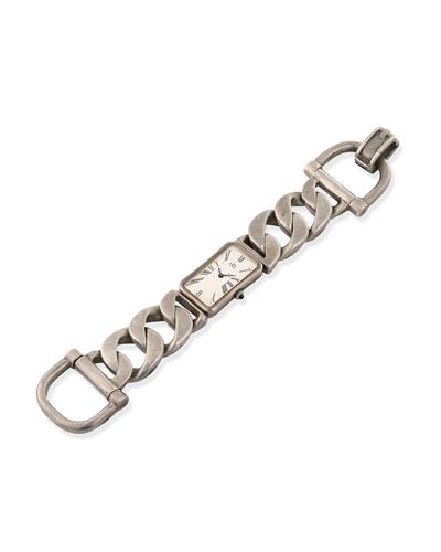 Orologio bracciale a catena, argento, anni '70
