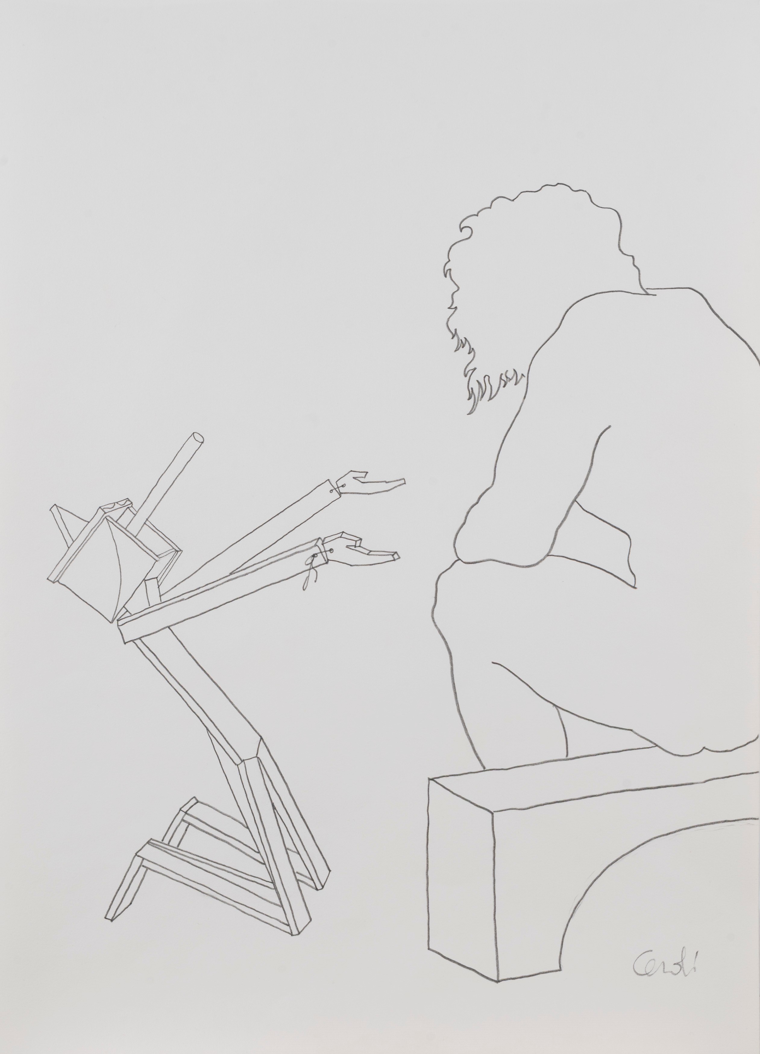 Mario Ceroli - Tre disegni di Pinocchio