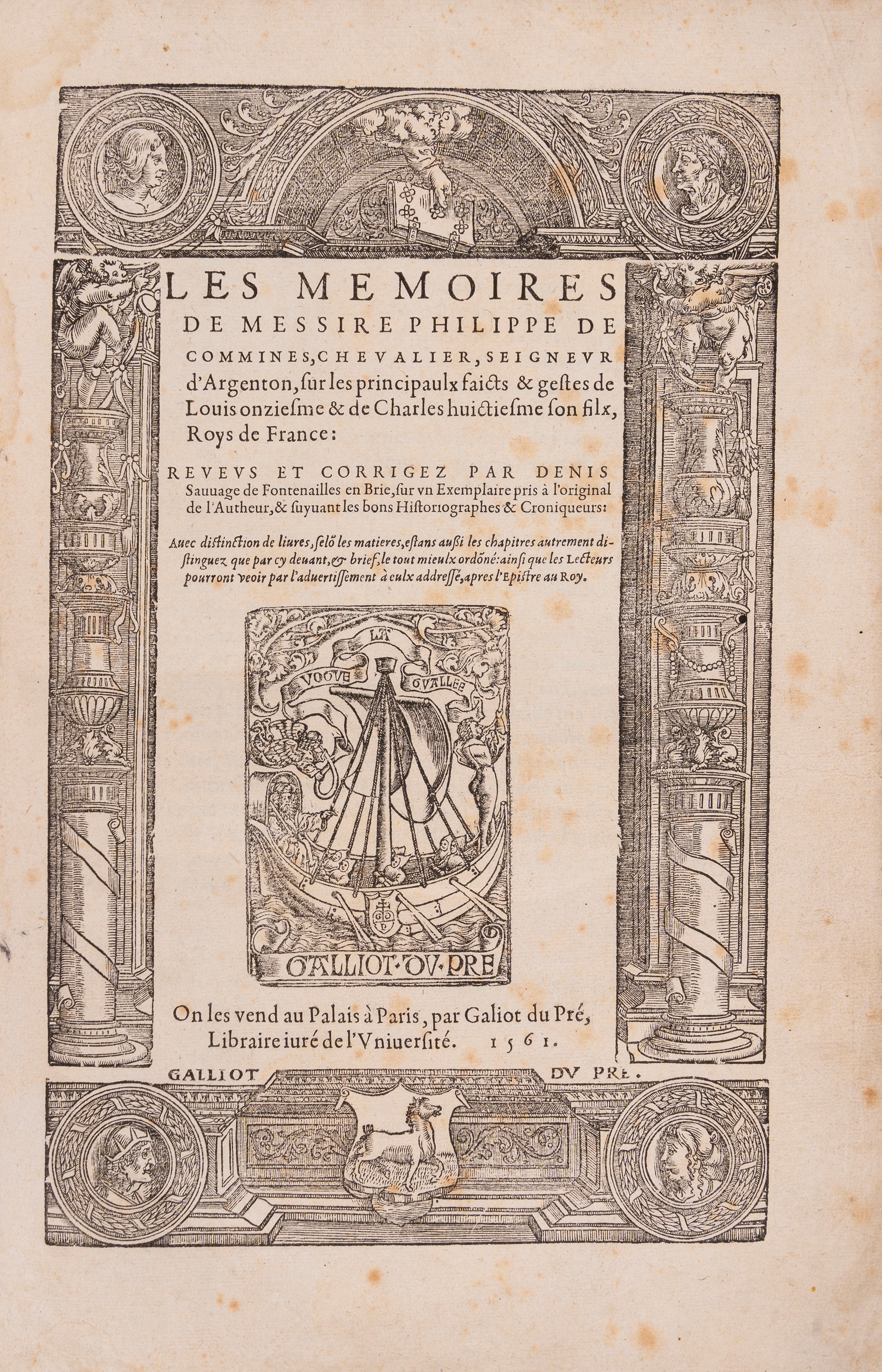 Les mémoires de messire Philippe De Commines, Chevalier, Seigneur d’Argenton, sur les principaux ...