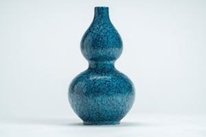 Robin’s egg-glazed double gourd vase, China, 19th century