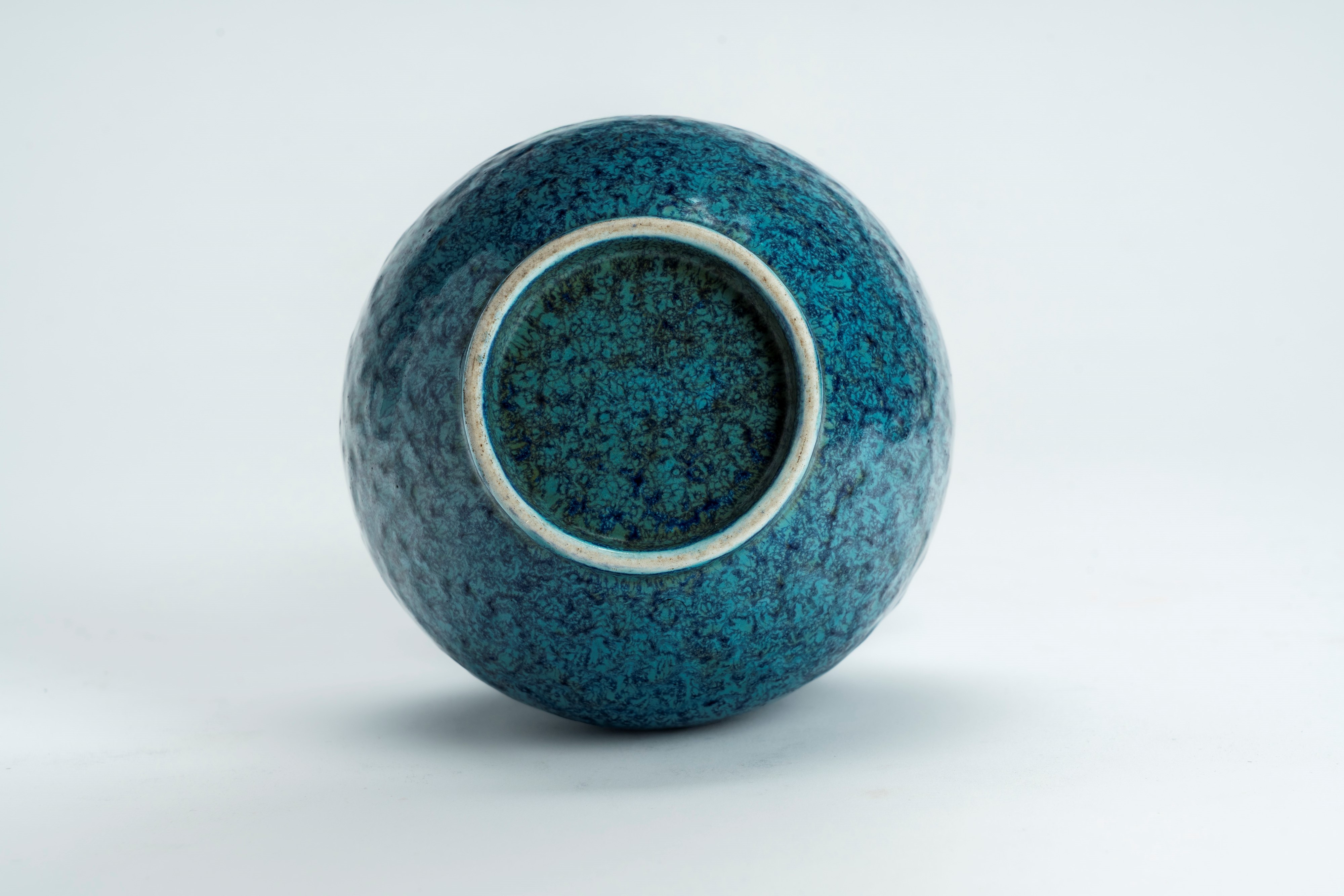 Vasetto a doppia zucca con invetriatura "robin’s egg". Cina, secolo XIX