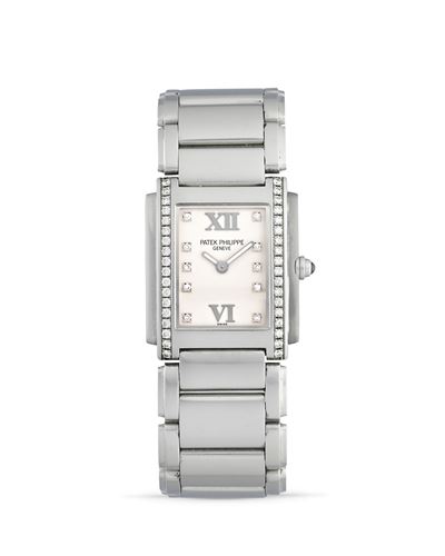 Orologio Twenty-4 4910/10A con cassa in acciaio e diamanti