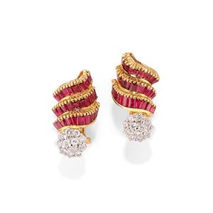 Orecchini con rubini