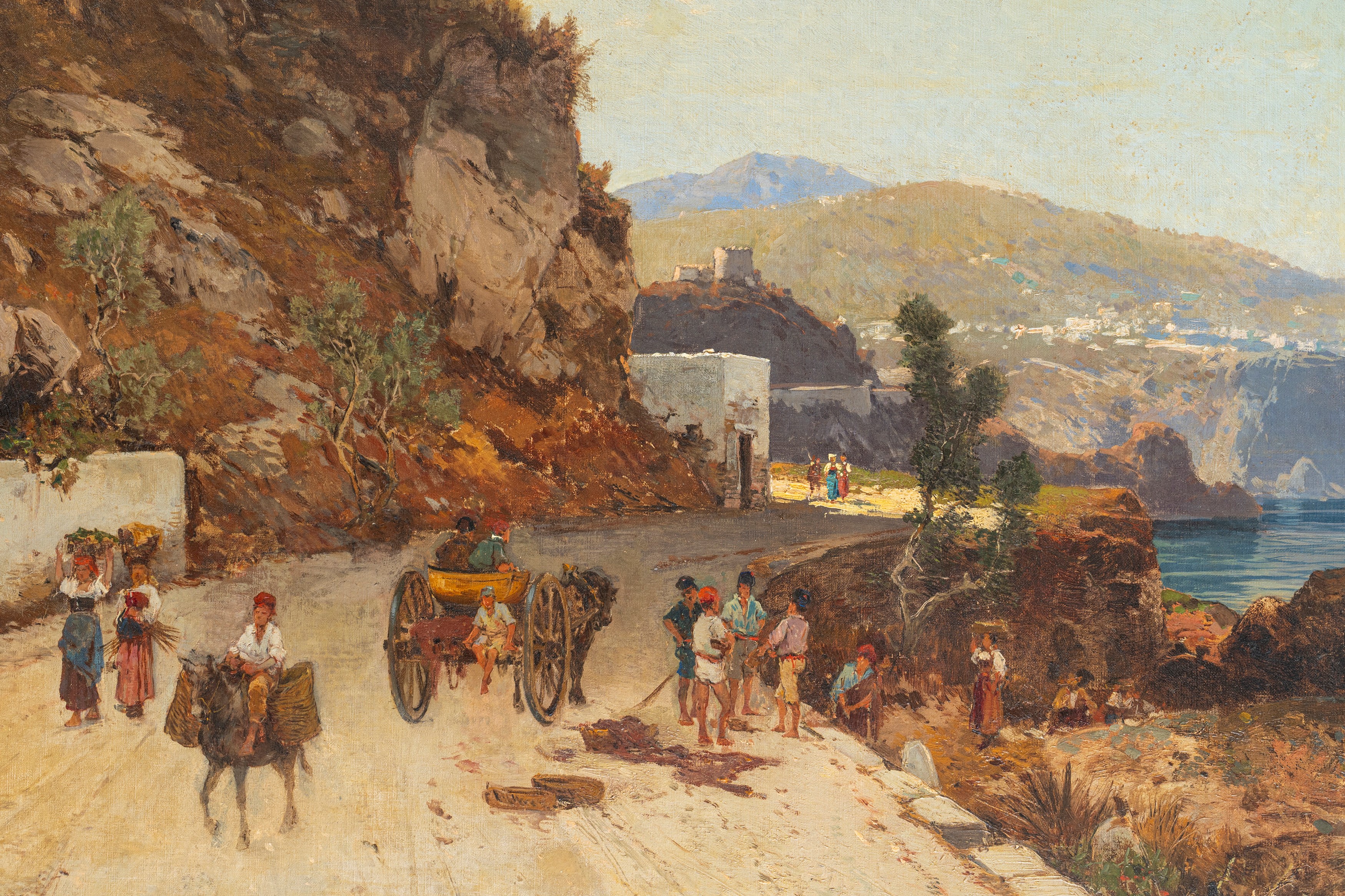 Hermann David Salomon Corrodi - Veduta della Costiera Sorrentina con Capri