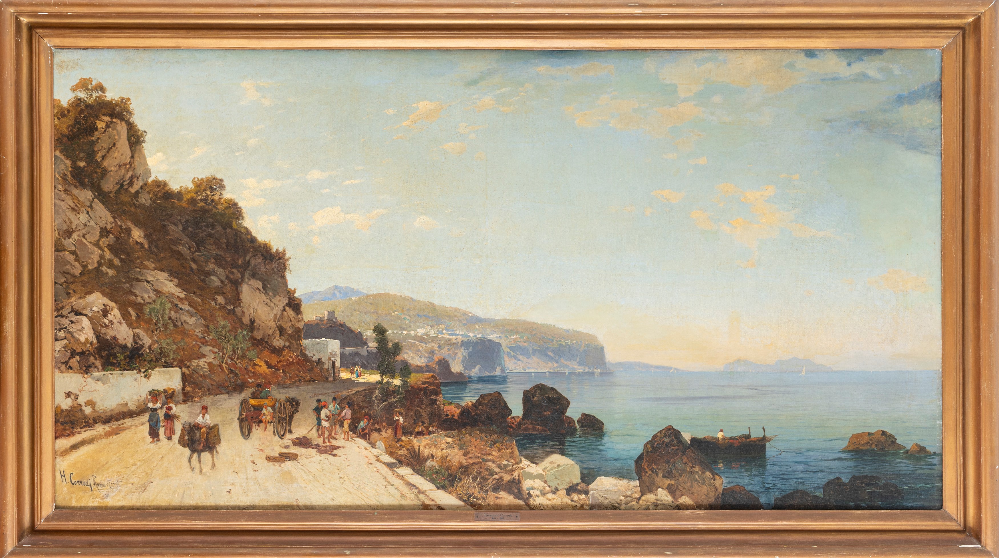 Hermann David Salomon Corrodi - Veduta della Costiera Sorrentina con Capri