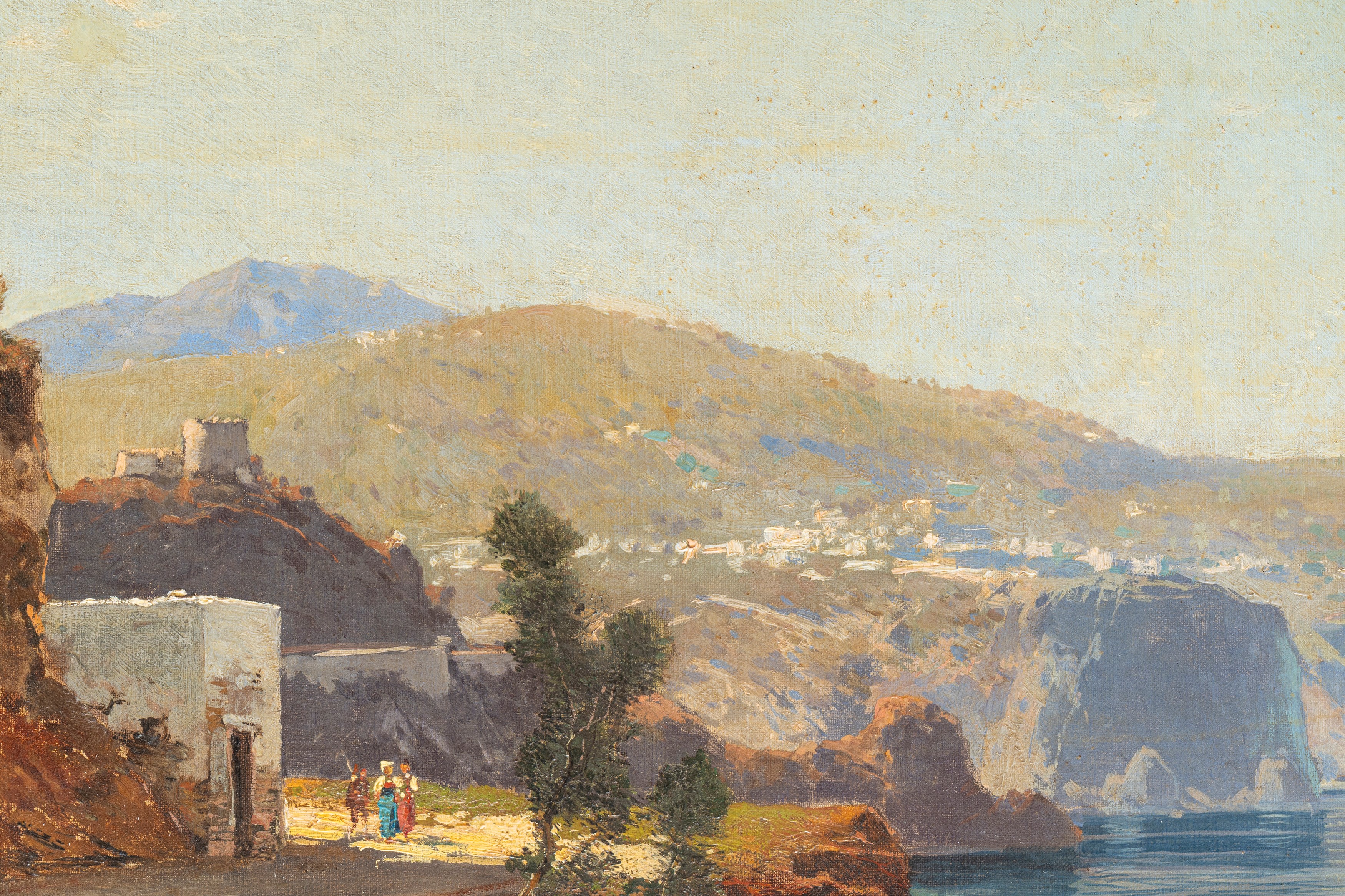 Hermann David Salomon Corrodi - Veduta della Costiera Sorrentina con Capri