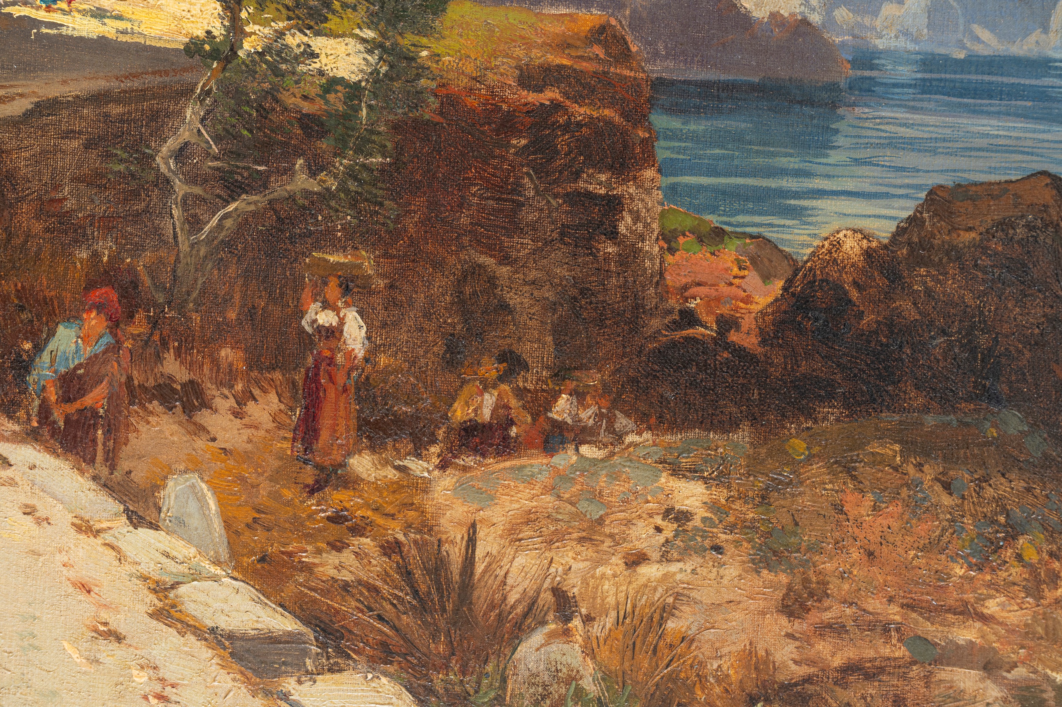 Hermann David Salomon Corrodi - Veduta della Costiera Sorrentina con Capri